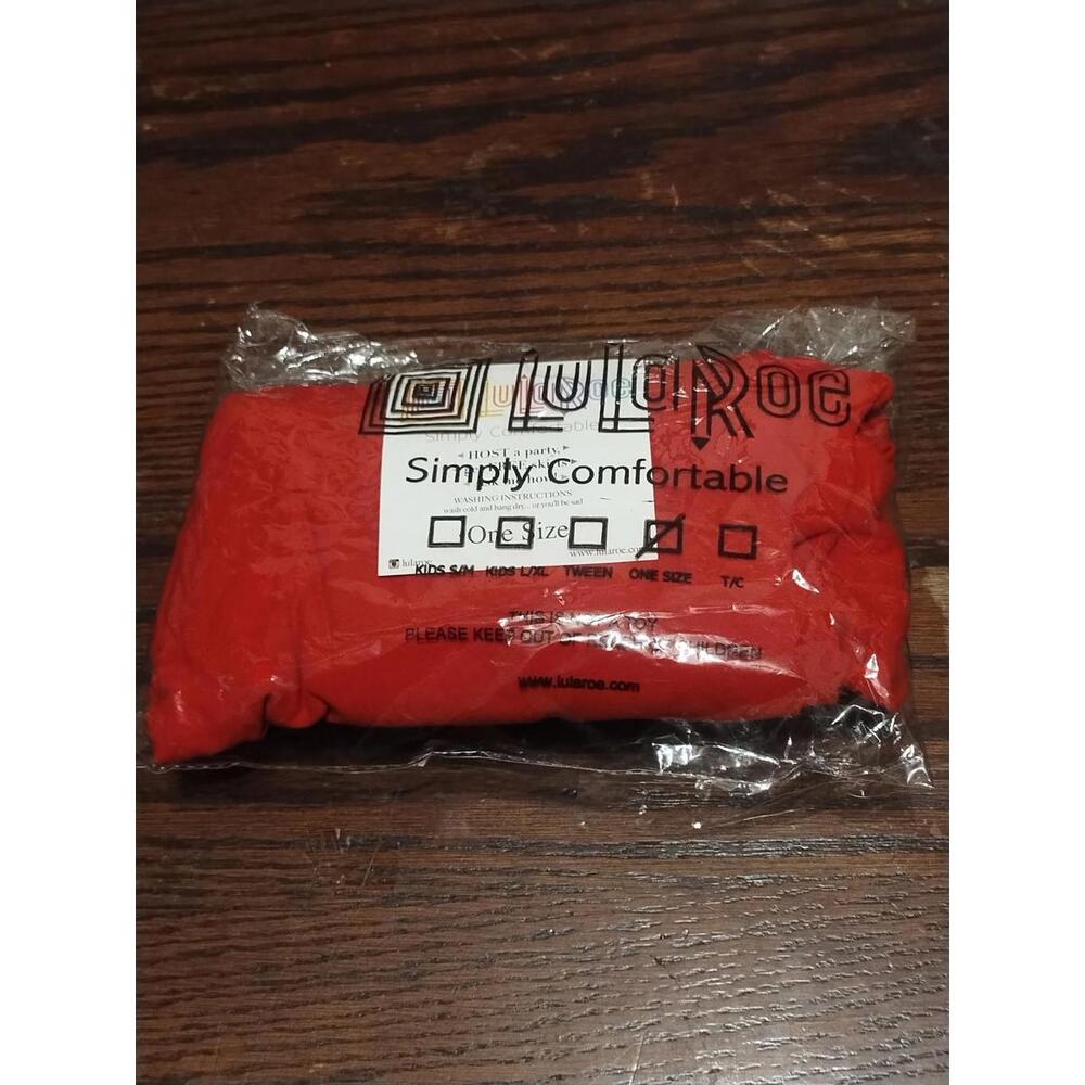 Lularoe solid Red Leggings One Size 2-10‎